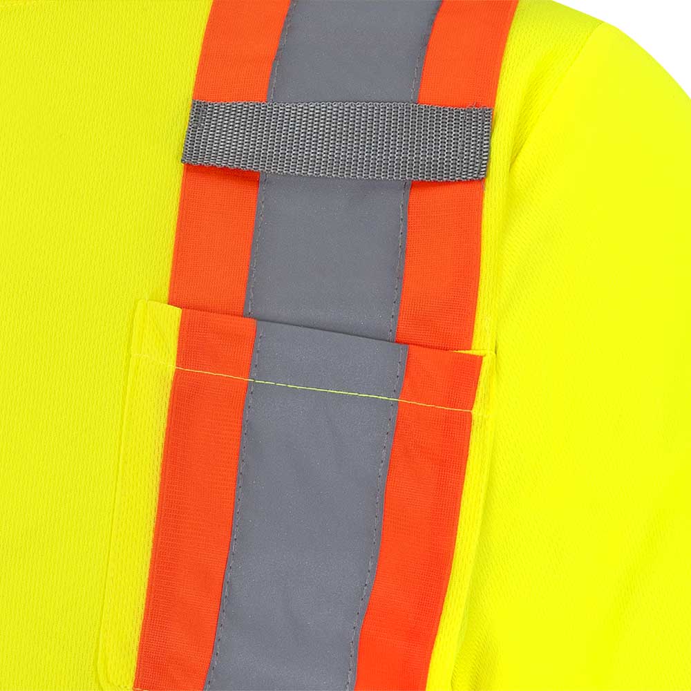 Hi-Vis Bird's-Eye Safety T-Shirt - Hi-Vis Yellow/Green - 3XL product photo