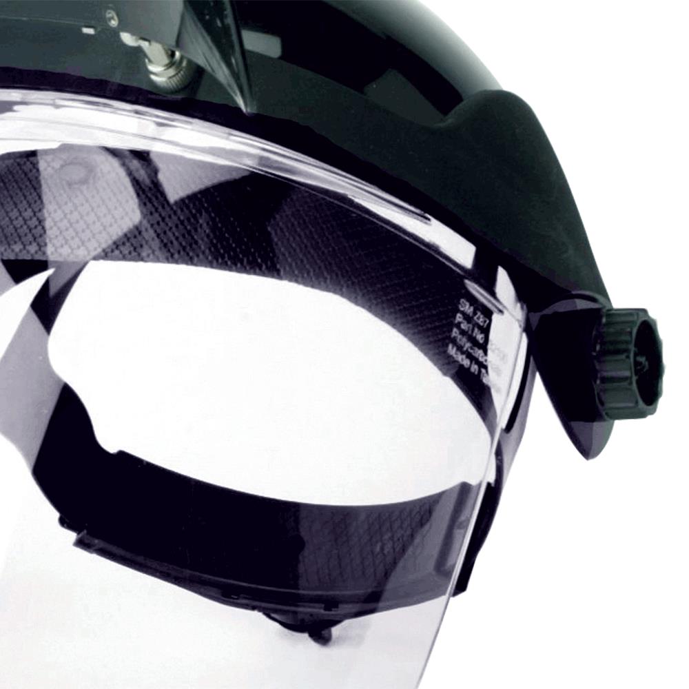 DP4  Series Face Shield - Ratcheting - Polycarbonate - Clear - Anti-Fog - Flip-up Shade 5 IR Visor product photo