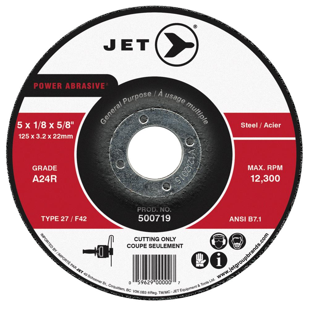 Roue de coupe abrasive A24R Power T27 de 4 x 1/8 x 5/8. photo du produit