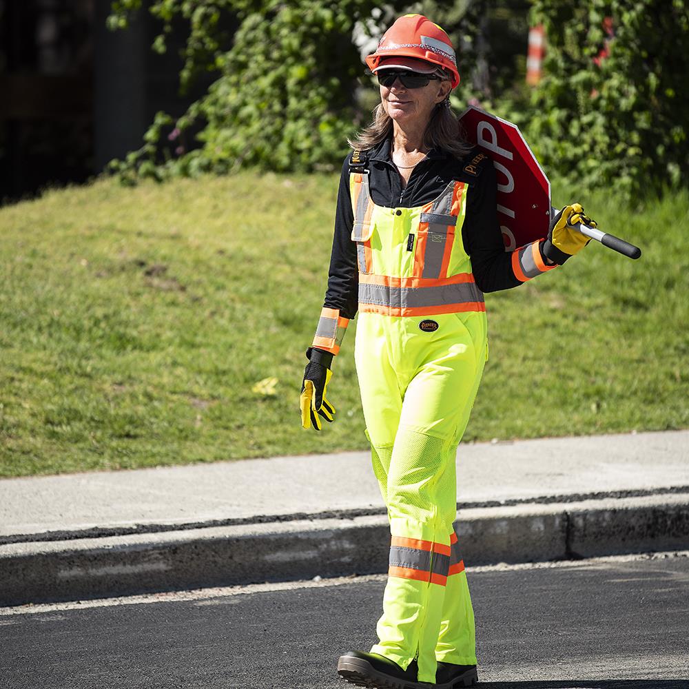 Salopette de s&eacute;curit&eacute; routi&egrave;re haute visibilit&eacute; - Jaune/vert haute visibilit&eacute; - TG photo du produit