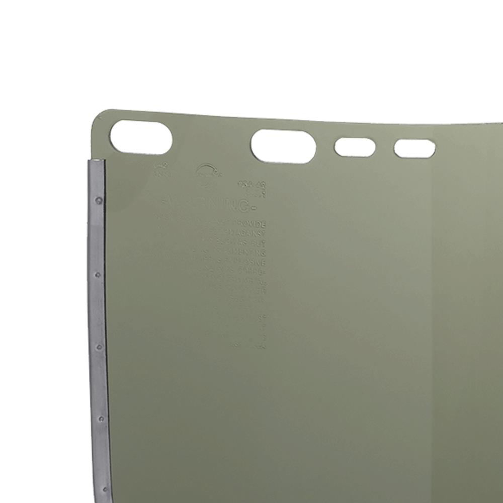 Acetate Face Shield Window - Shape D - Bound - Dark Green product photo