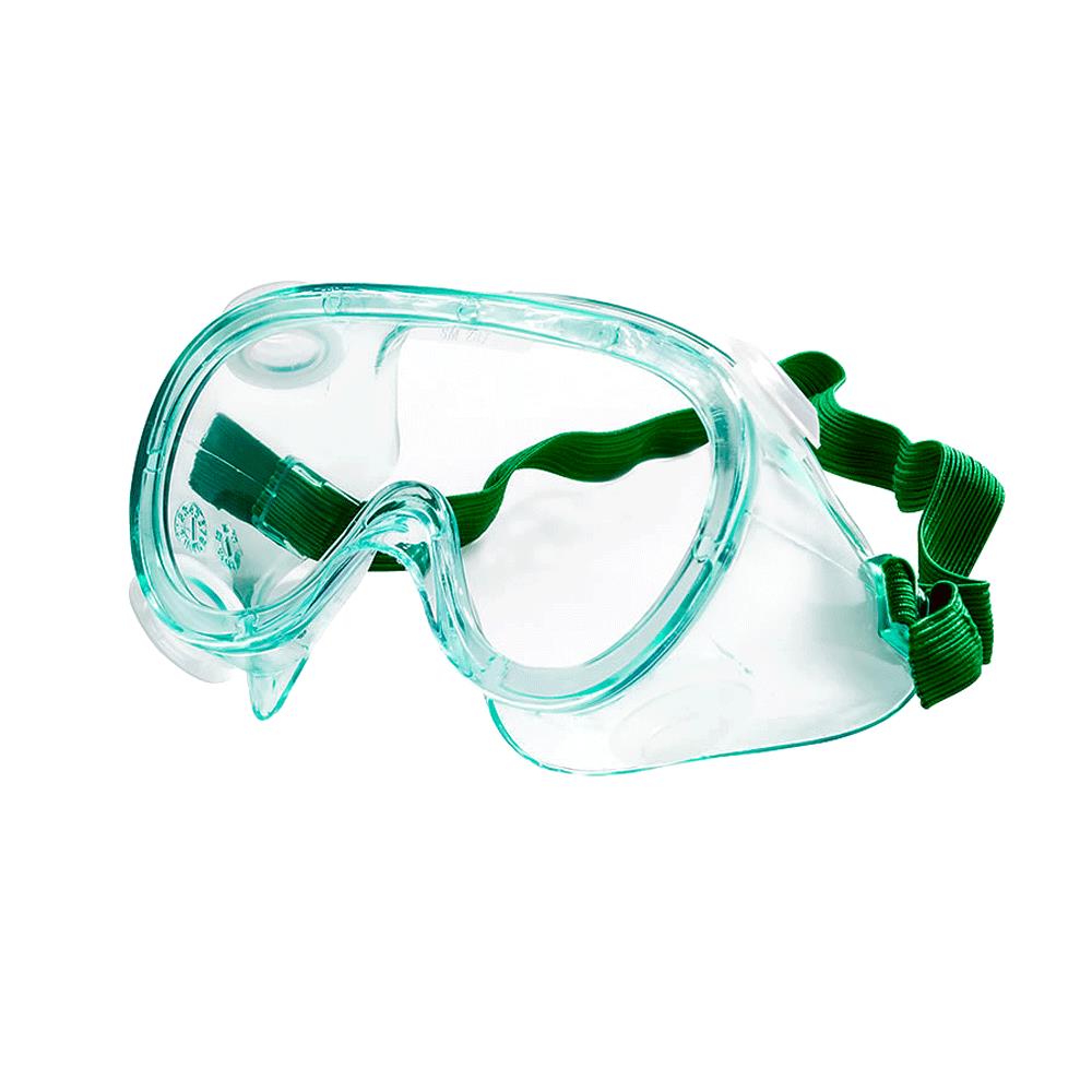 832 Series Safety Goggles - Indirect Vent - Green Body - Uncoated - Clear Lens product photo