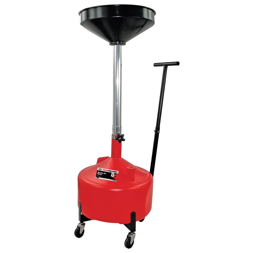 Waste Oil Drain - 8 gal - with Metal Trolley & 16.5" Funnel product photo