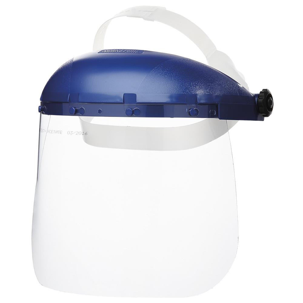 390 Series Face Shield - Single Crown - Clear - Uncoated - 8" x 16" x 0.040" product photo