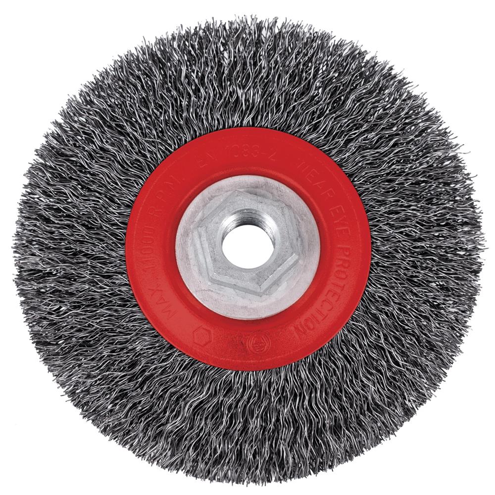 5 x 5/8-11NC Brosse en fil m&eacute;tallique crant&eacute;e - Haute performance photo du produit