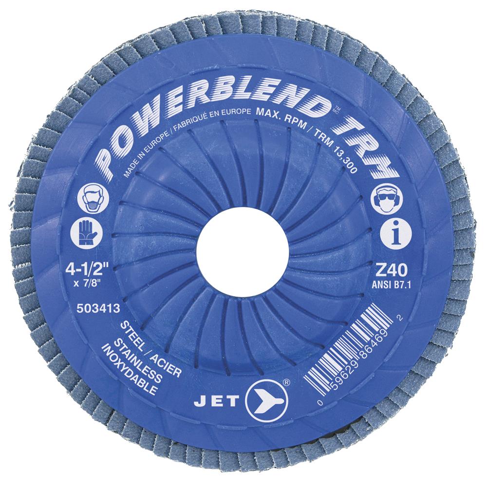 Disque &agrave; lamelles en zirconium ajustable T29 POWERBLEND TRM de 4-1/2 po x 7/8 po - Z120 photo du produit