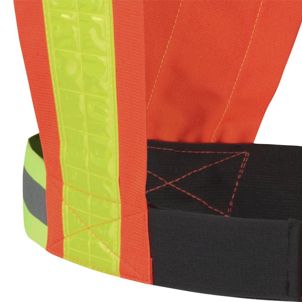 Baudrier de s&eacute;curit&eacute; r&eacute;fl&eacute;chissant en PVC haute visibilit&eacute; - orange haute visibilit&eacute; - taille unique photo du produit