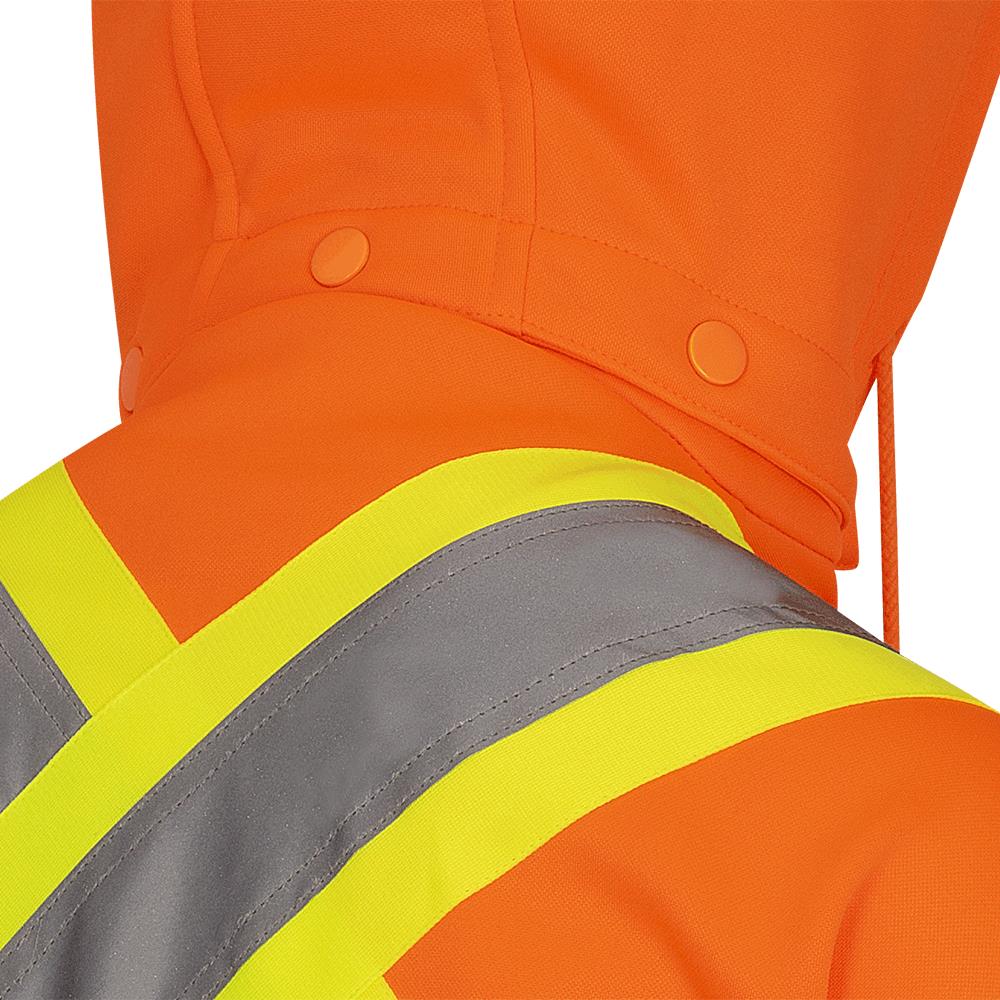 Women's Fleece Safety Hoodie &ndash; Zipper Closure &ndash; Hi-Vis Orange &ndash; Women's Size XL product photo
