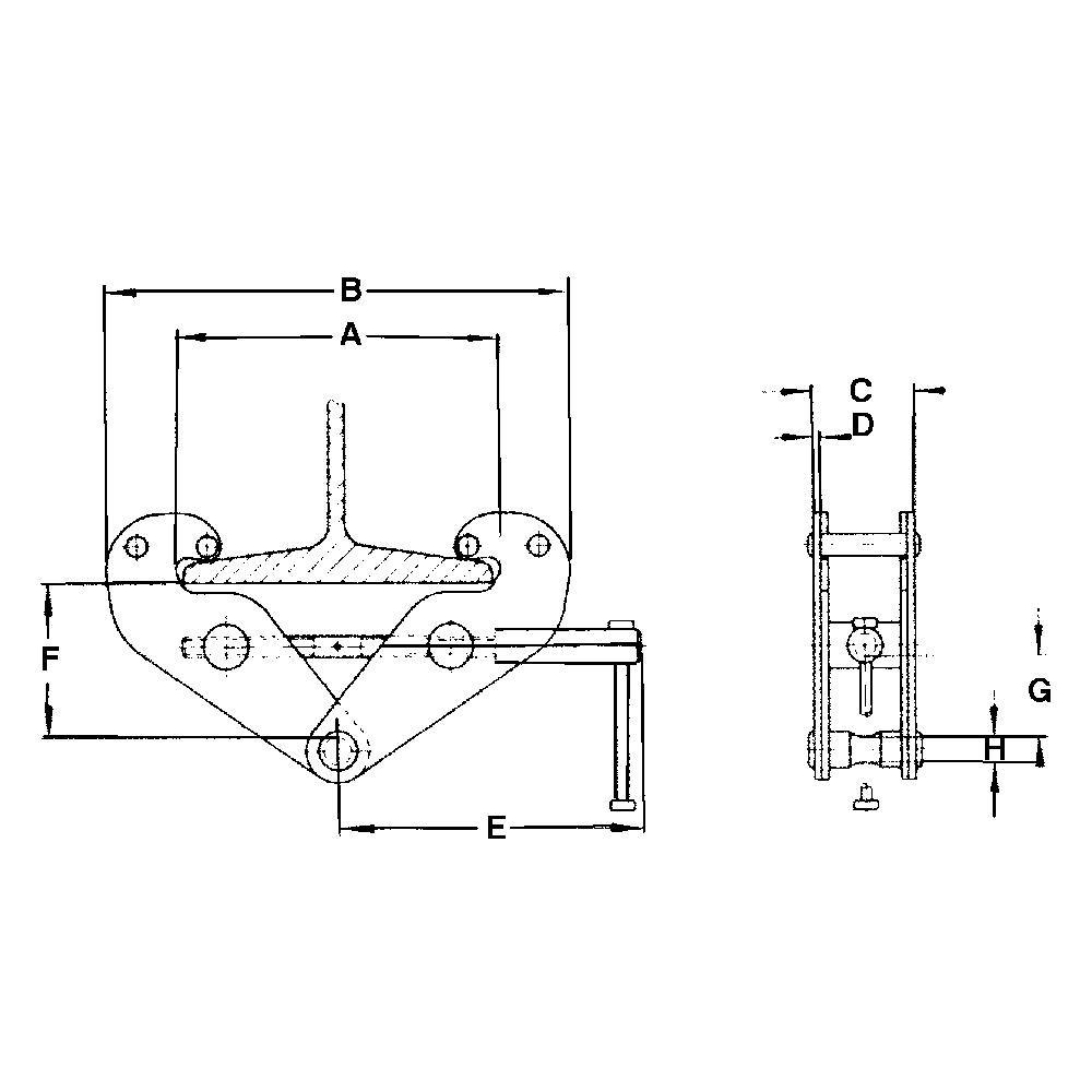 3-Ton Heavy Duty Beam Clamp With Locking Screw | 120606 | Beam Clamps ...