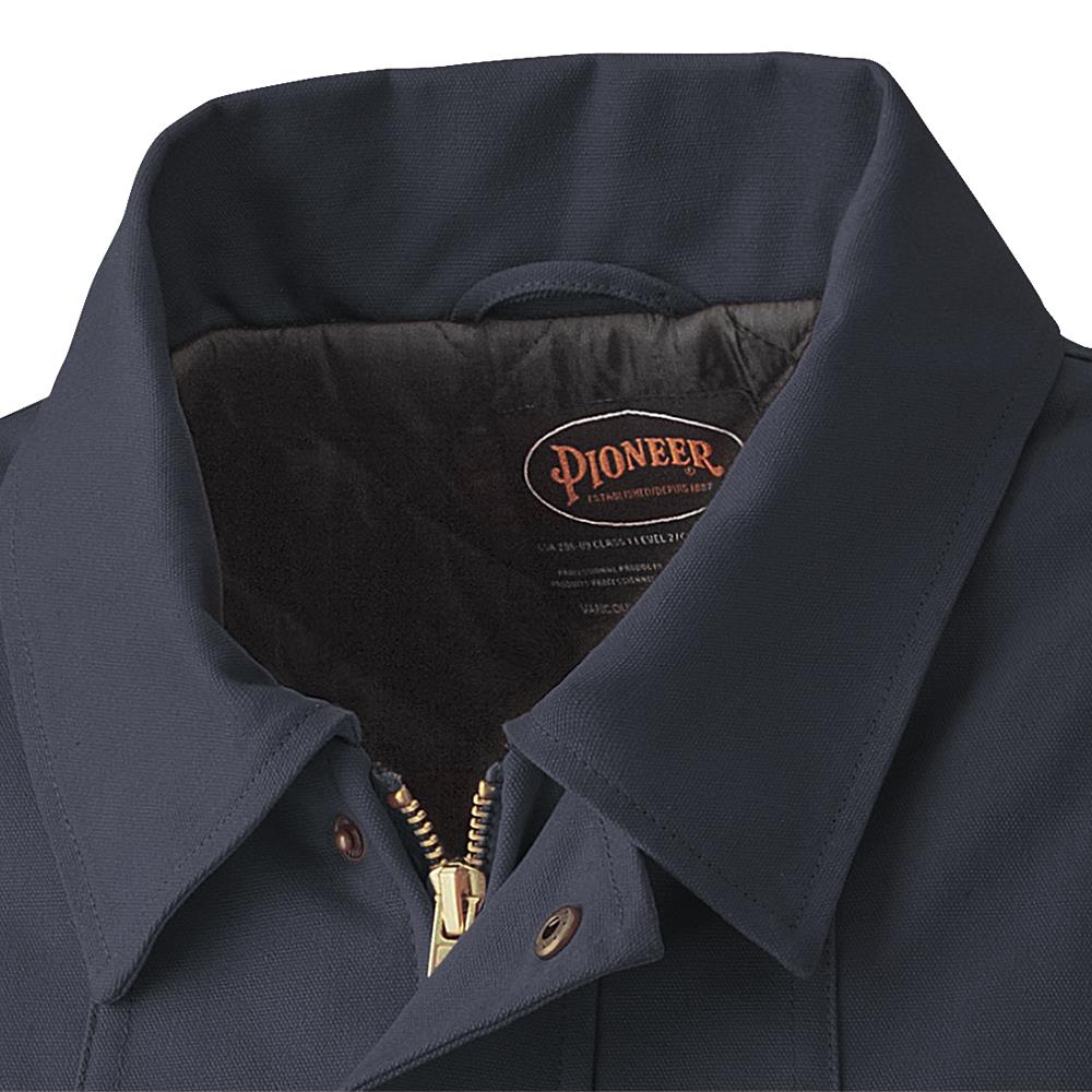 Quilted Cotton Duck Safety Parka – Navy – XL | V206038A-XL