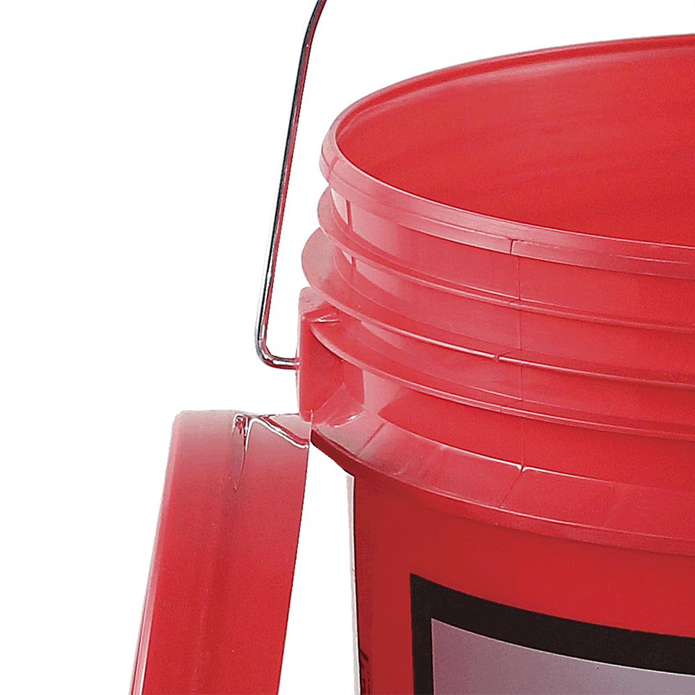 Plastic Bucket - with lid - 5 Gallon - Heavy Duty - Red product photo