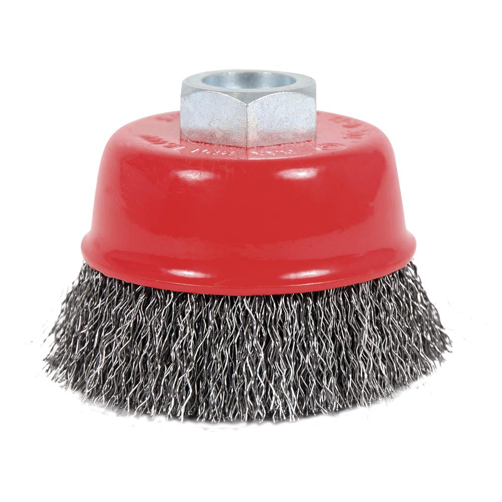 Brosse &agrave; tasse crant&eacute;e 3 x 5/8-11NC photo du produit