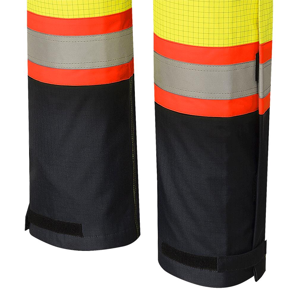 Salopette de s&eacute;curit&eacute; &laquo;Defender&reg;&raquo; ignifuge/anti-arc &eacute;lectrique/antistatique en trilamin&eacute; Oxford 300D &ndash; Jaune/vert haute visibilit&eacute; &ndash; 2TG photo du produit