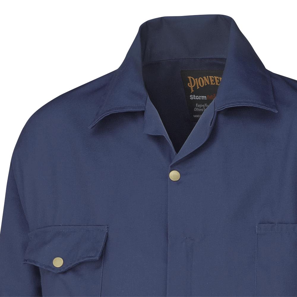 Poly/Cotton Coveralls - Zipper Closure - Navy - 44 | V2020380-44