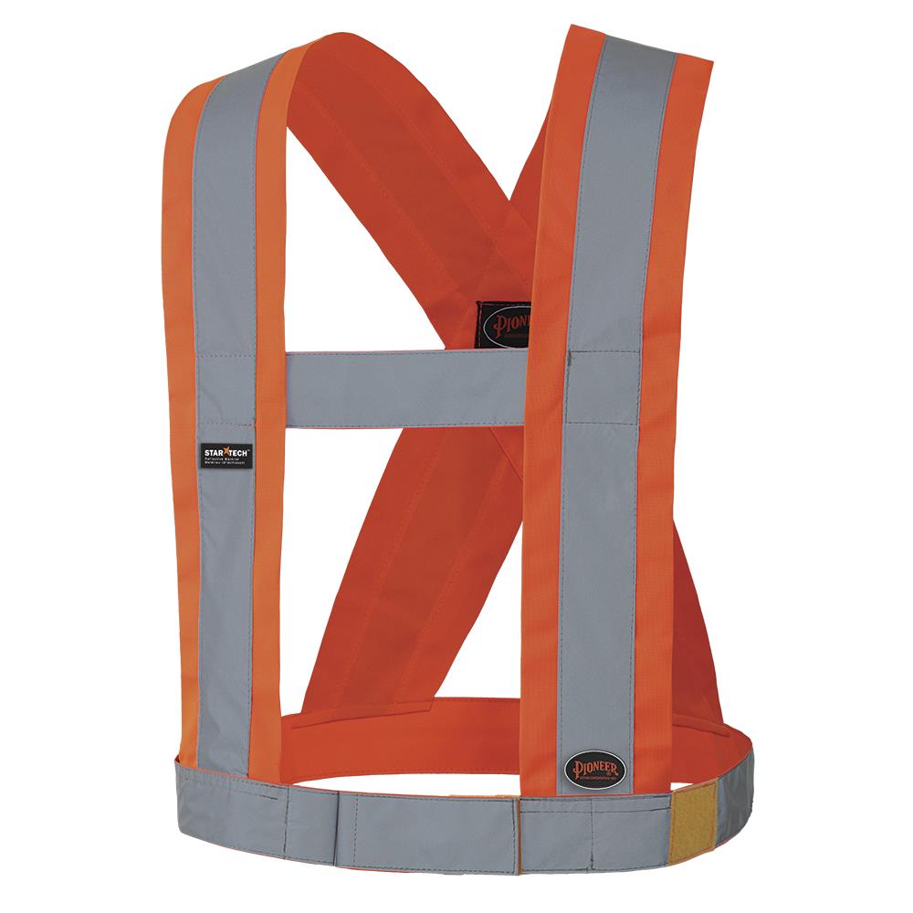 Baudrier de s&eacute;curit&eacute; CSA haute visibilit&eacute; - Ajustable - 4/10 cm - Orange haute visibilit&eacute; - Taille unique - Grande photo du produit