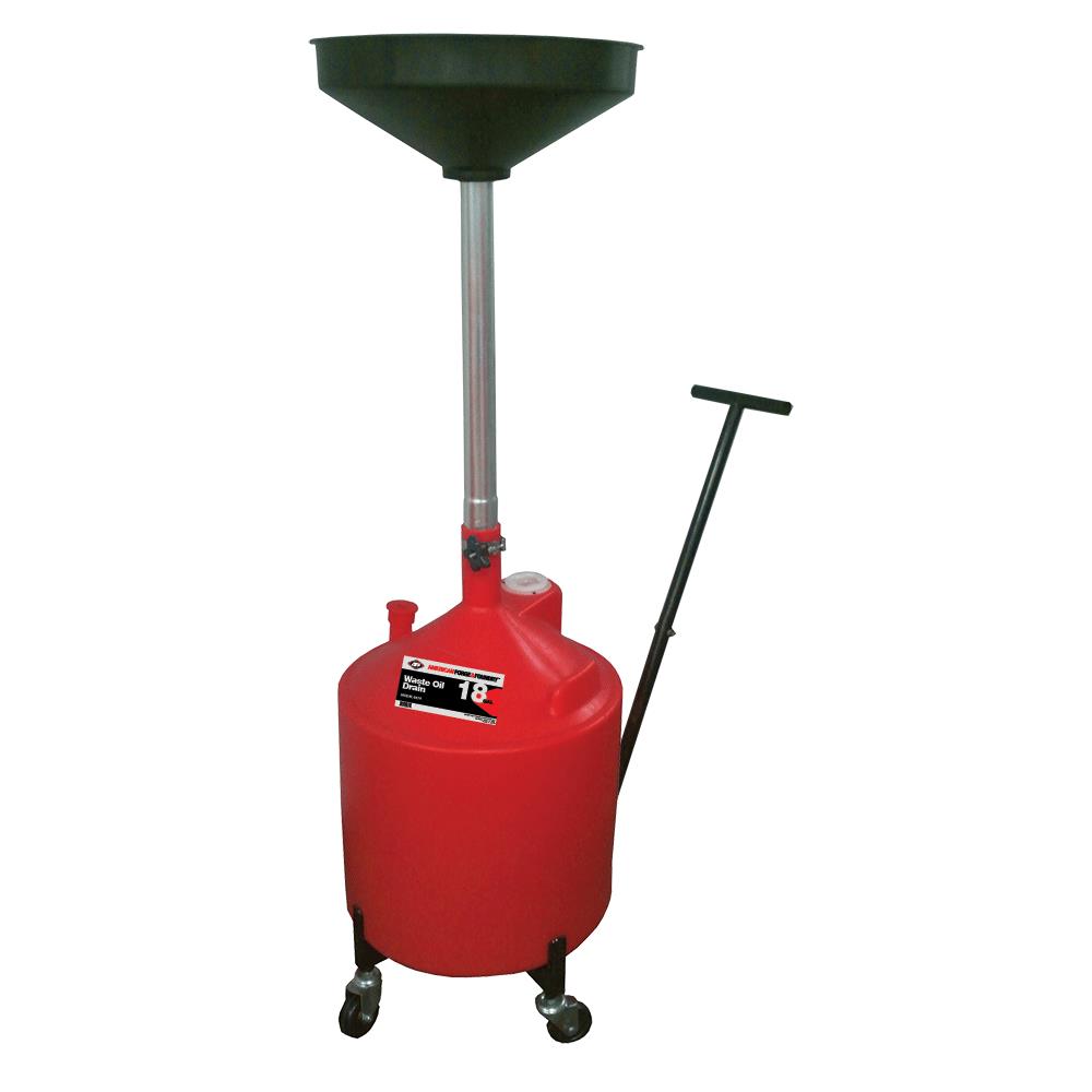 Waste Oil Drain - 18 gal - with Metal Trolley & 16.5" Funnel product photo