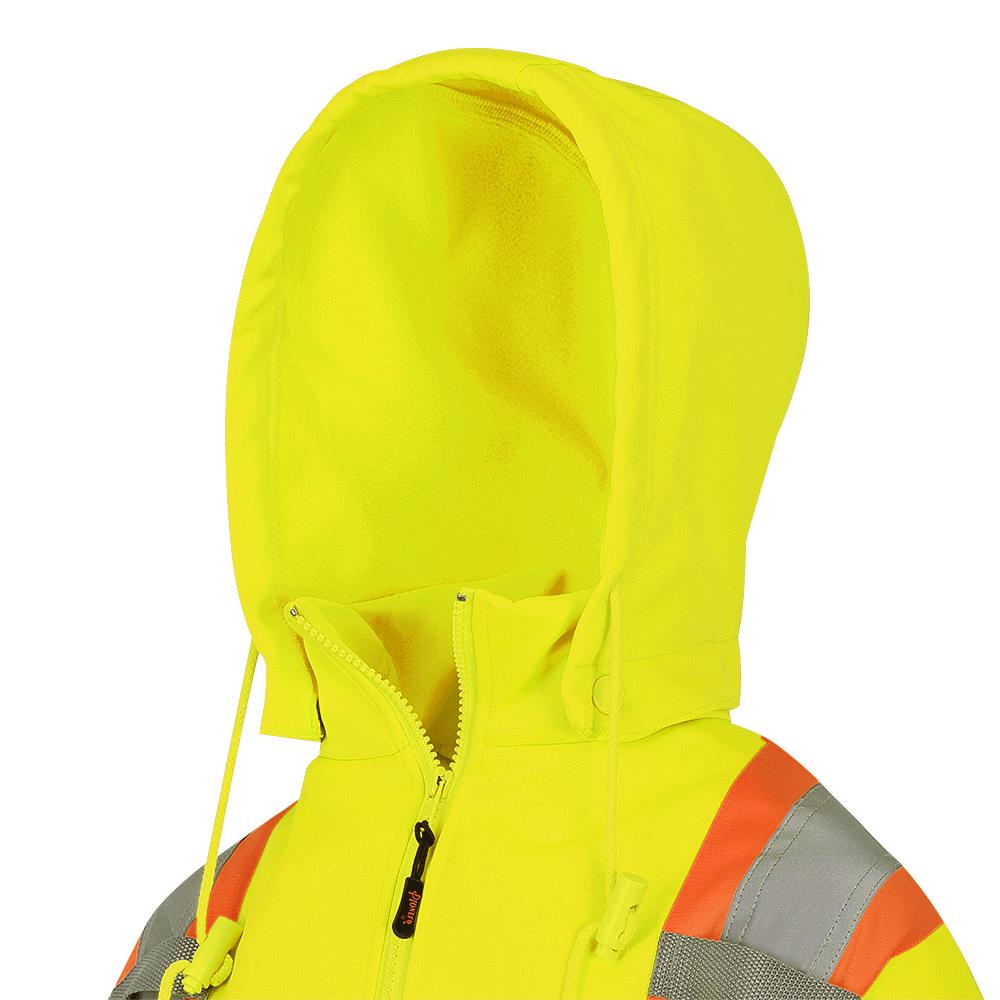 Women's Fleece Safety Hoodie &ndash; Zipper Closure &ndash; Hi-Vis Yellow &ndash; Women's Size Large product photo
