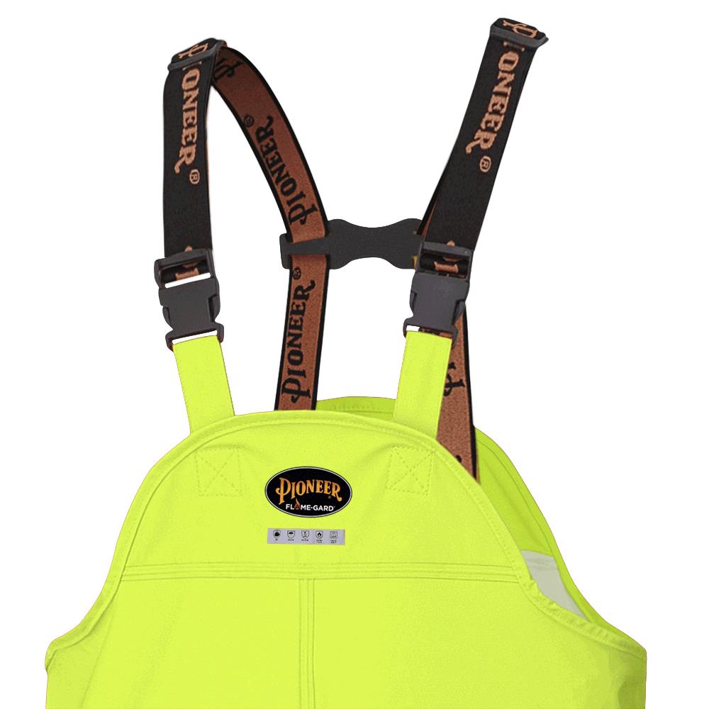 Hi-Vis Flame-Resistant Waterproof PU Stretch Bib Pants – Hi-Vis