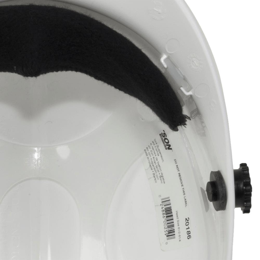 C10 Series Bump Cap with Face Shield Attachment - White product photo