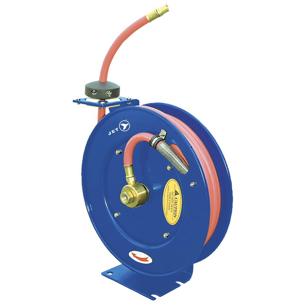 D&eacute;vidoir robuste r&eacute;tractable pour tuyau d'air/eau de 3/8 po x 50 pi photo du produit
