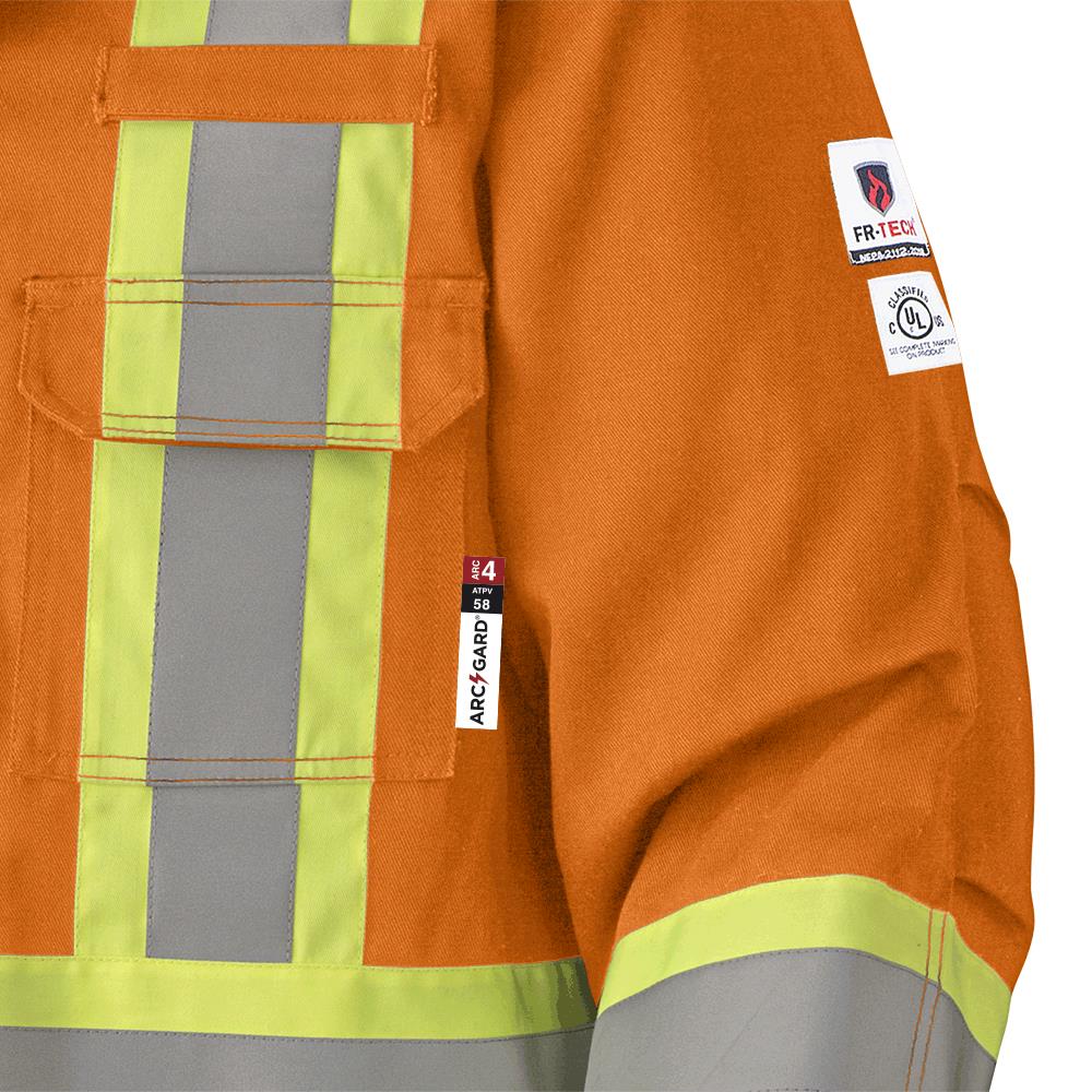 FR-Tech® FR/Arc-Rated Quilted Safety Parka – Hi-Vis Orange – S