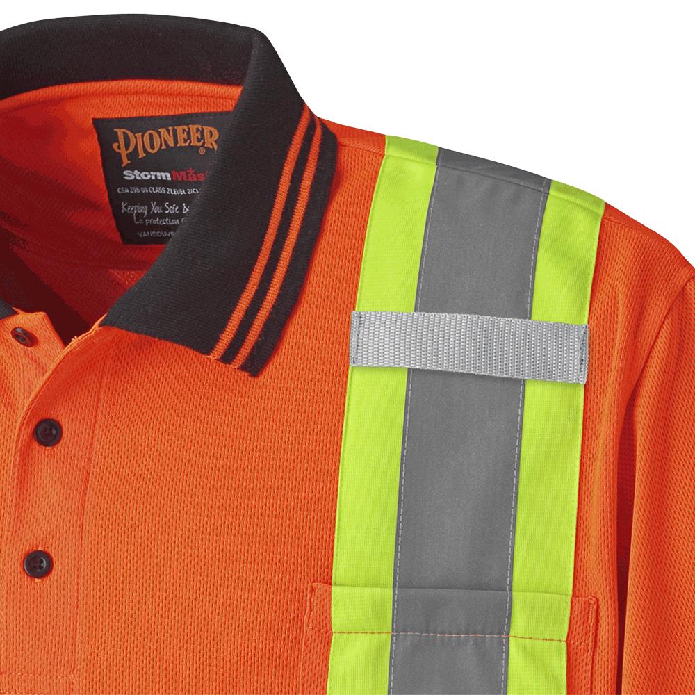 Hi-Vis Bird's-Eye Safety Polo Shirt - Hi-Vis Orange - XL product photo
