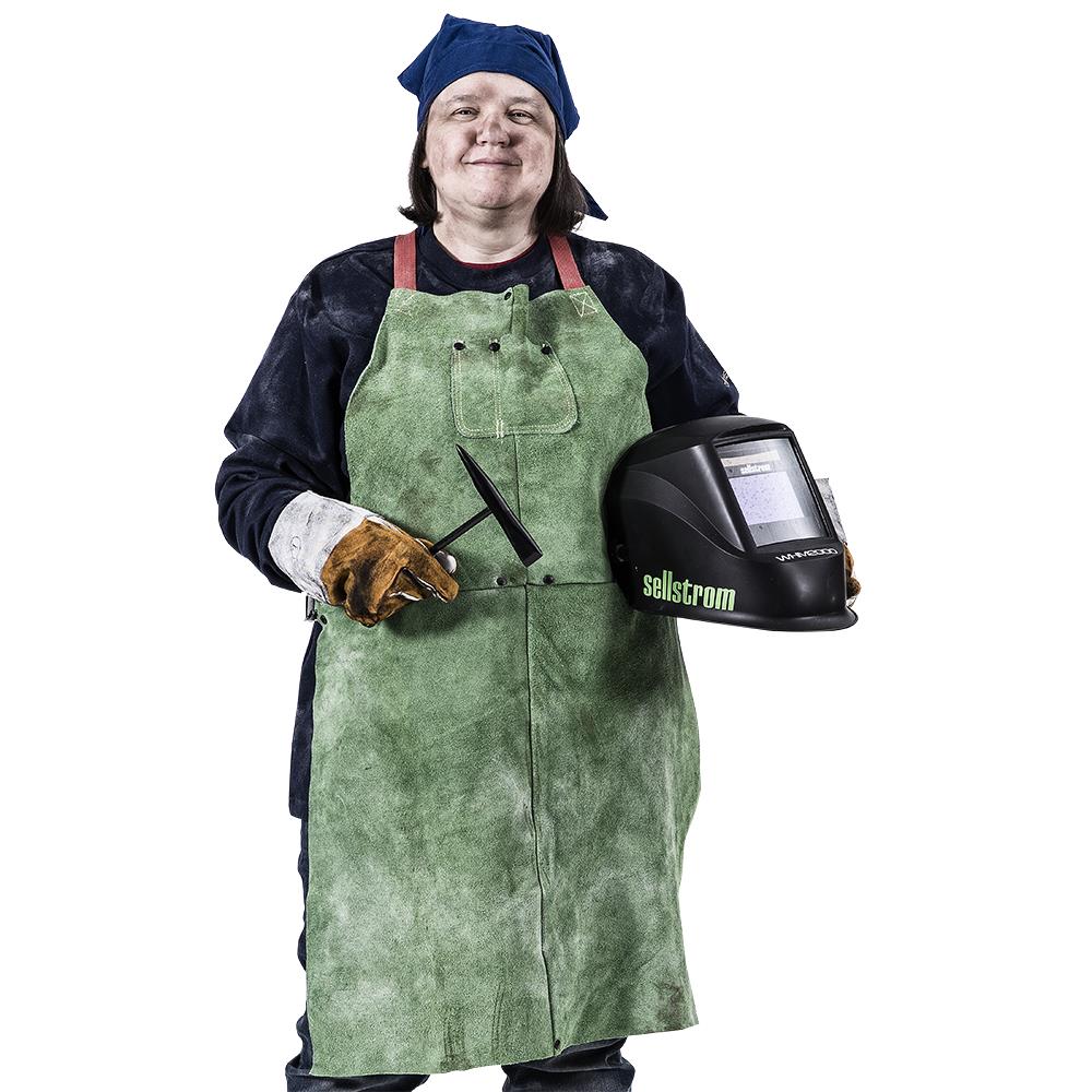 Welder's Bib Apron – Side–Split Leather – 36