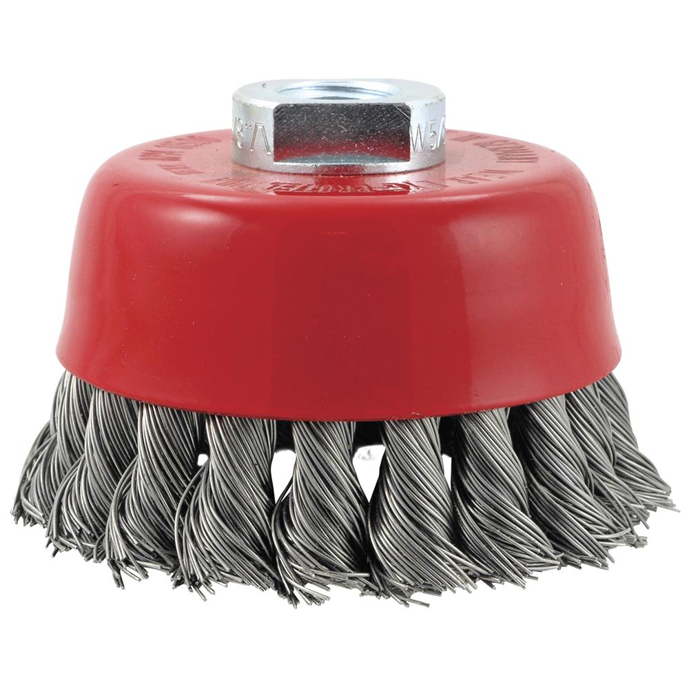 Brosse boisseau &agrave; fils nou&eacute;s de 3-1/2 po x 5/8-11NC &ndash; Haute performance photo du produit