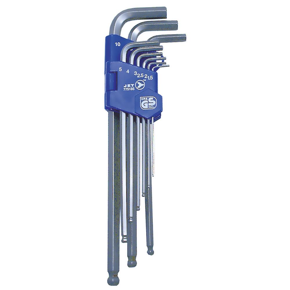 Extra-Long Ball Nose Hex Key Set - Metric - 9 pcs | 775185 | Hex and ...
