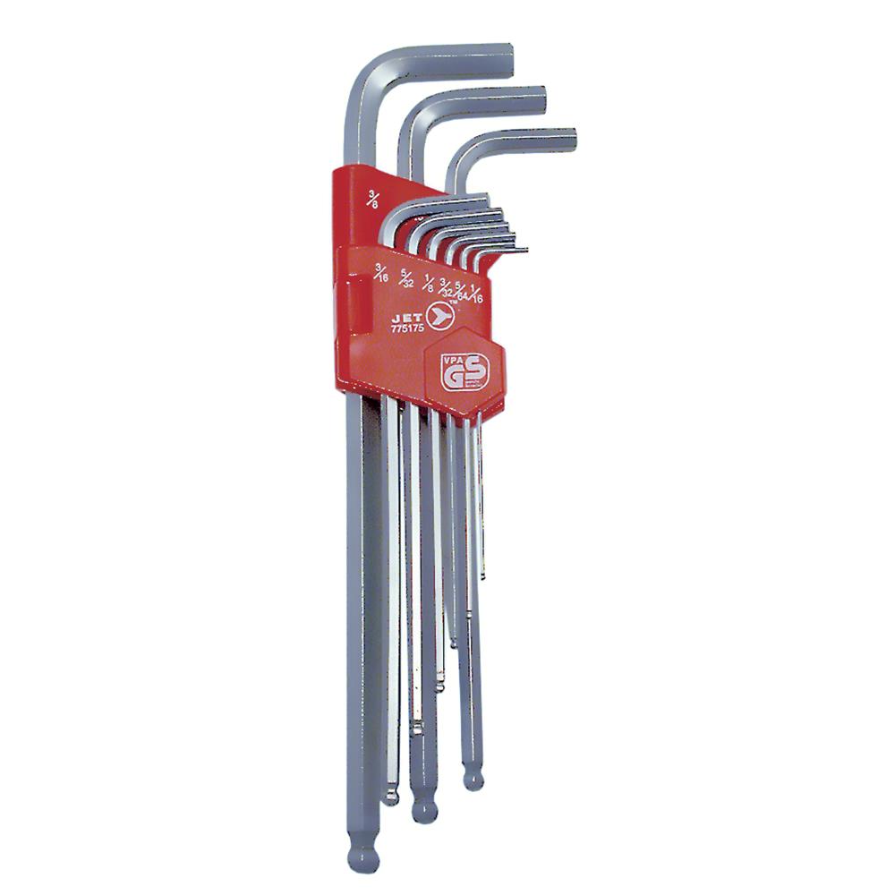 Extra-Long Ball Nose Hex Key Set - SAE - 9 pcs | 775175 | Hex and Torx ...