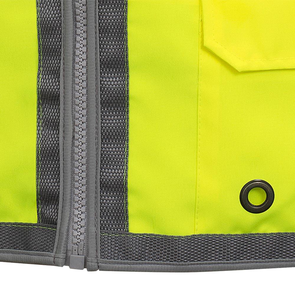 Hi-Vis Surveyor's Safety Vest - Mesh Back - Zip Front - Hi-Vis Yellow/Green - M product photo