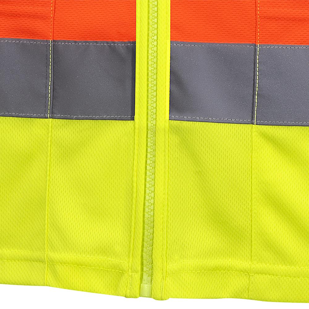 Chemise &agrave; manches courtes pour signaleur routier &ndash; Conforme &agrave; la norme P4.34.1 MTQ &ndash; Jaune/vert haute visibilit&eacute; &ndash; Taille homme G photo du produit
