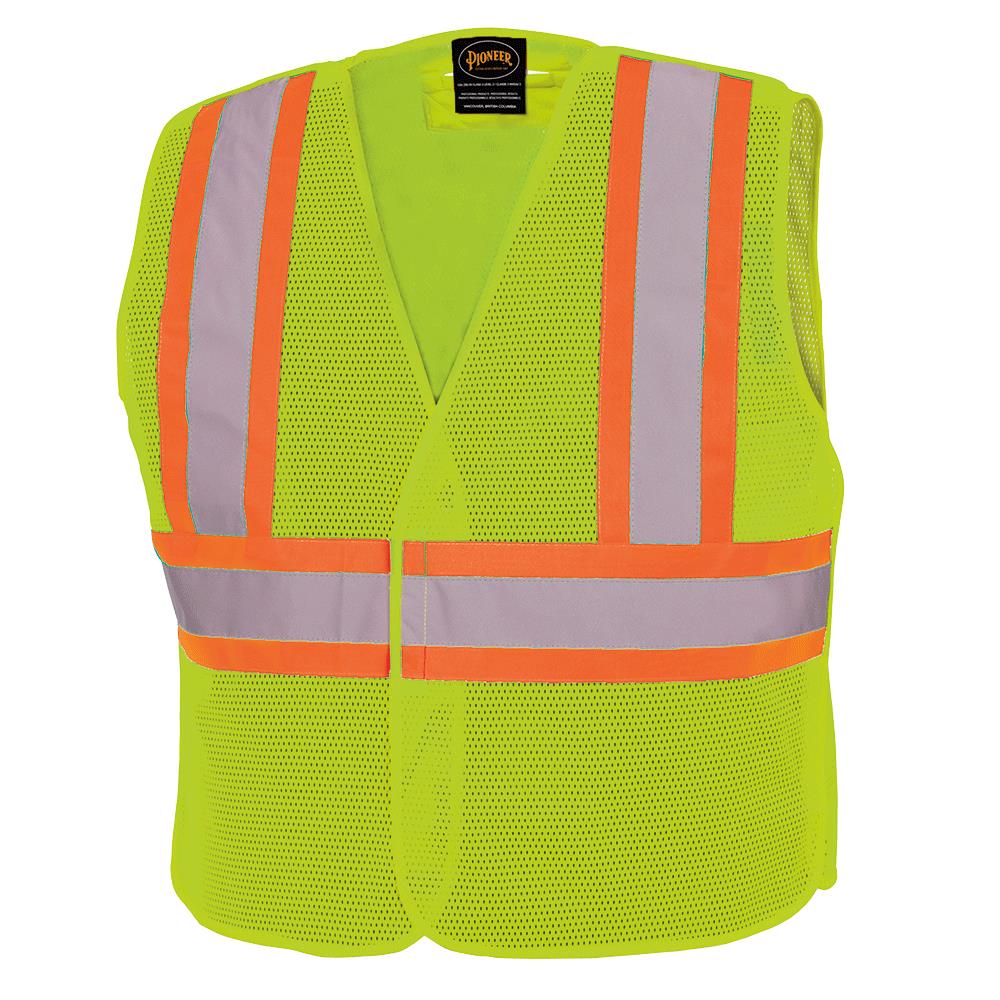 Hi-Vis Poly Mesh Tear-Away Safety Vest - Hi-Vis Yellow/Green - 2/3XL product photo
