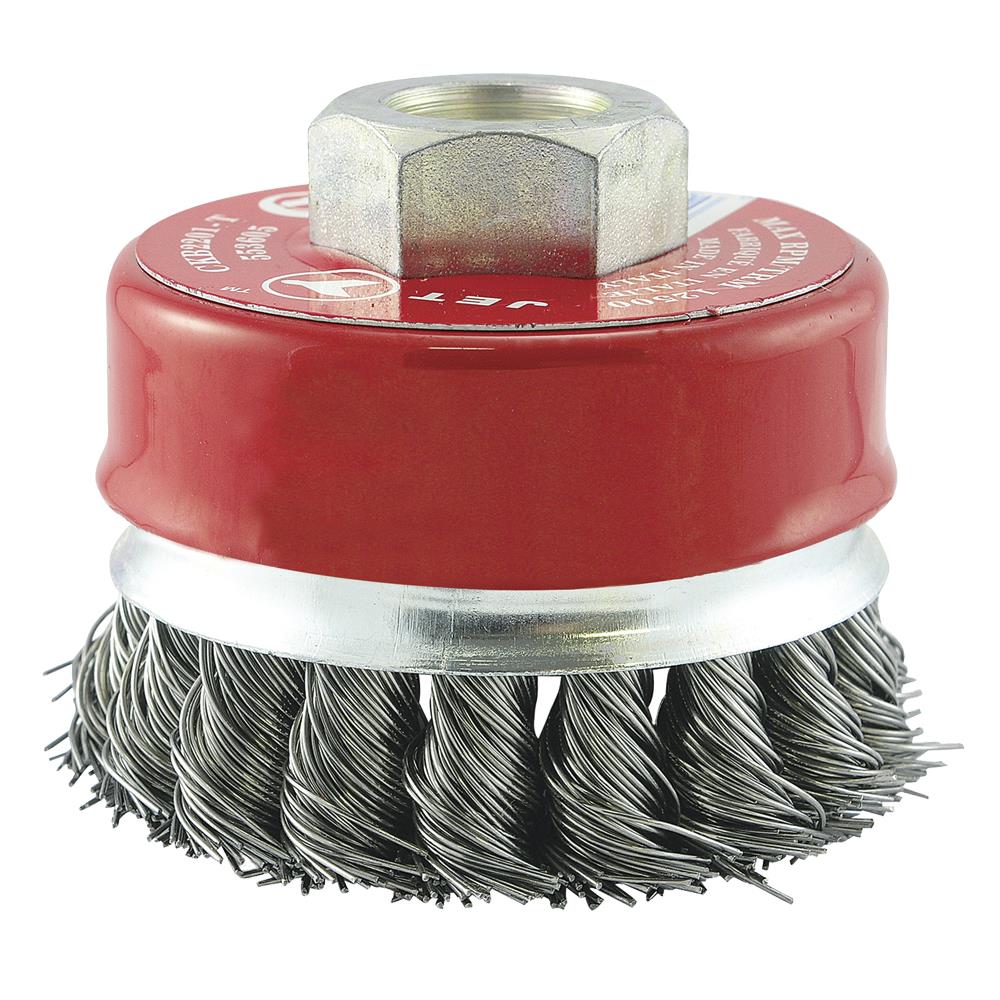 Brosse boisseau &agrave; fils nou&eacute;s avec anneau de 2-3/4 po x 5/8-11NC photo du produit