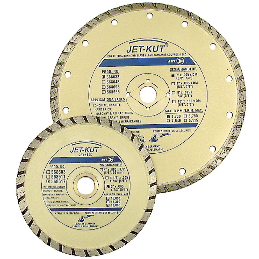 Lame de diamant turbo haut de gamme JET-KUT - 7 x 0,095 x 7/8 po photo du produit