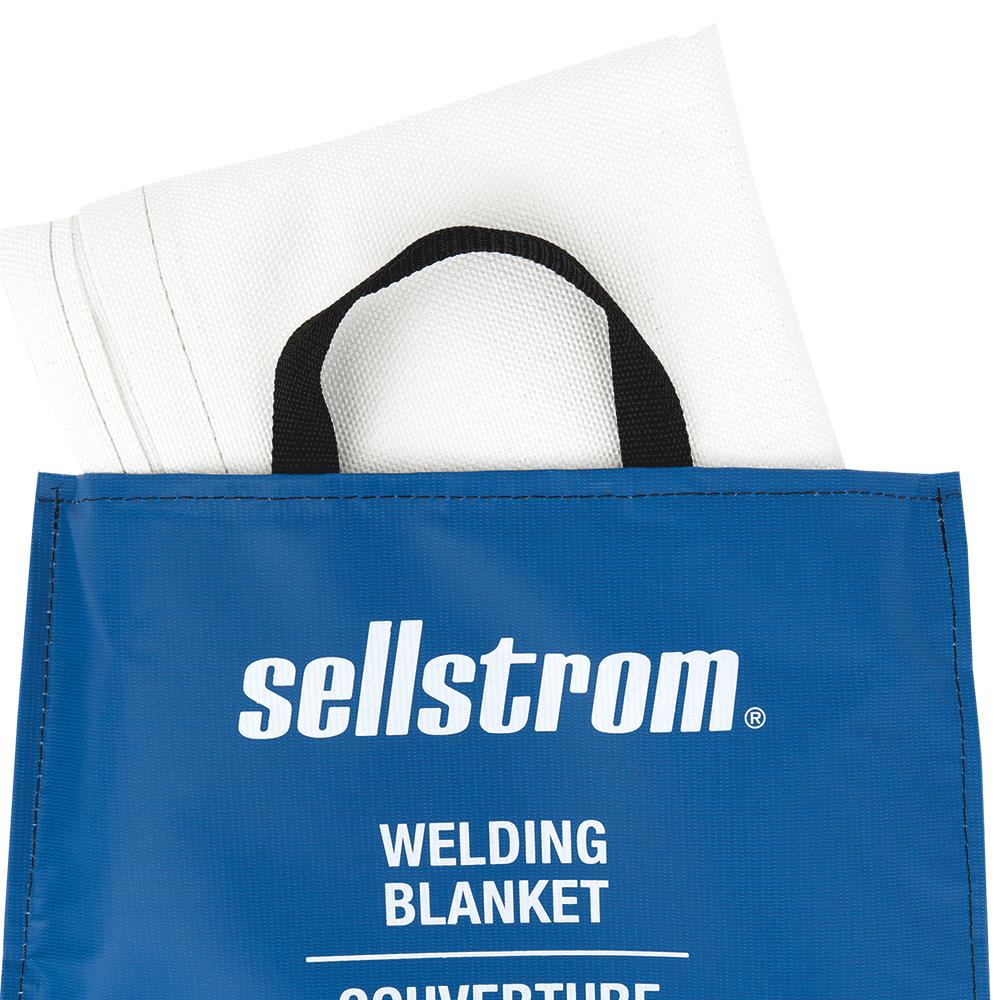 High-Temperature Emergency Fire Blanket - Blue Vinyl Pouch - Uncoated Fiberglass 18 oz product photo