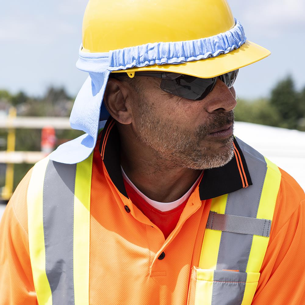 Hi-Vis Bird's-Eye Safety Polo Shirt - Hi-Vis Orange - XL product photo