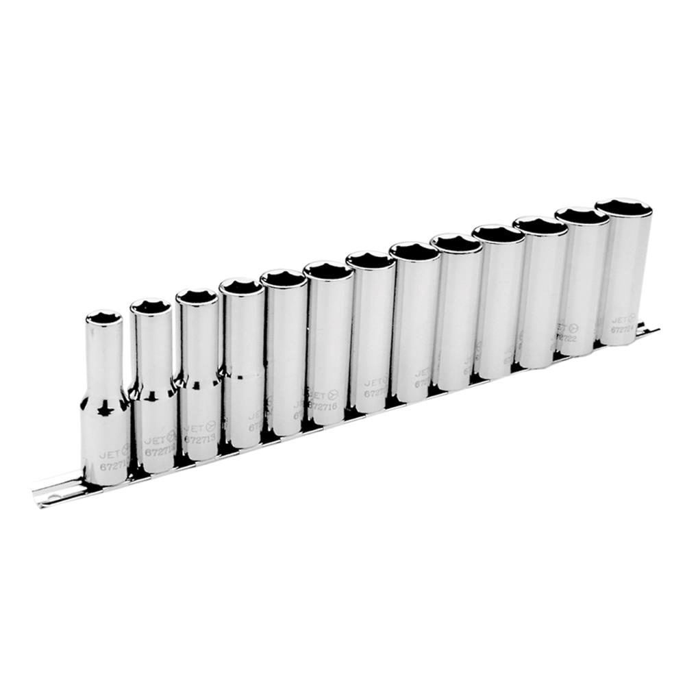 Jeu de 13 douilles profondes m&eacute;triques &agrave; prise de 1/2 po &ndash; 6 pans photo du produit