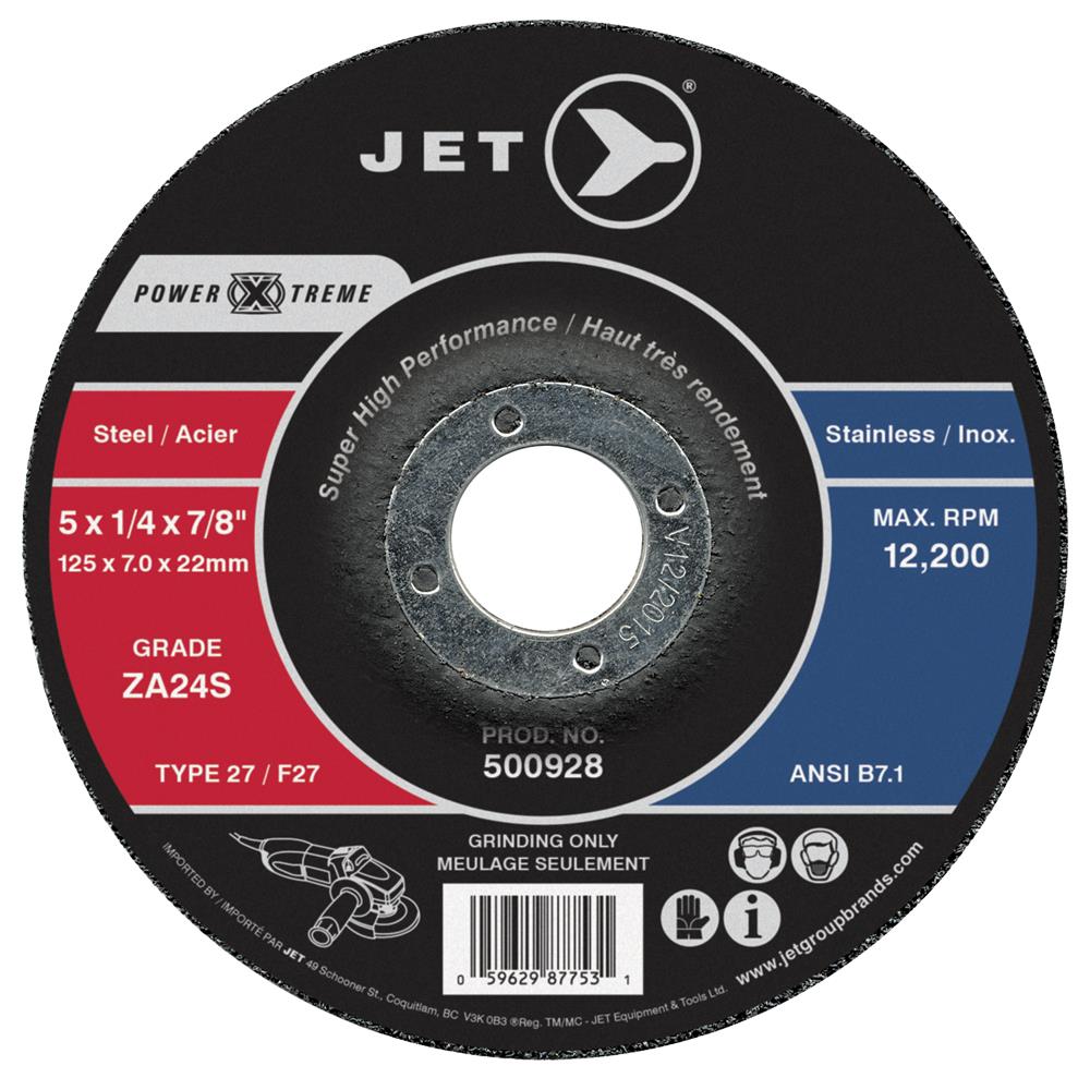 Roue de meulage ZA24S POWER-XTREME T27 de 6 x 1/4 x 7/8 pouces photo du produit