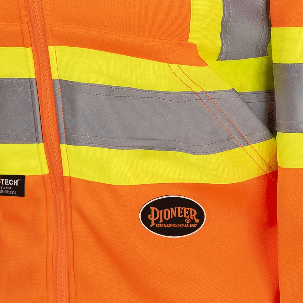 Women's Fleece Safety Hoodie &ndash; Zipper Closure &ndash; Hi-Vis Orange &ndash; Women's Size XL product photo