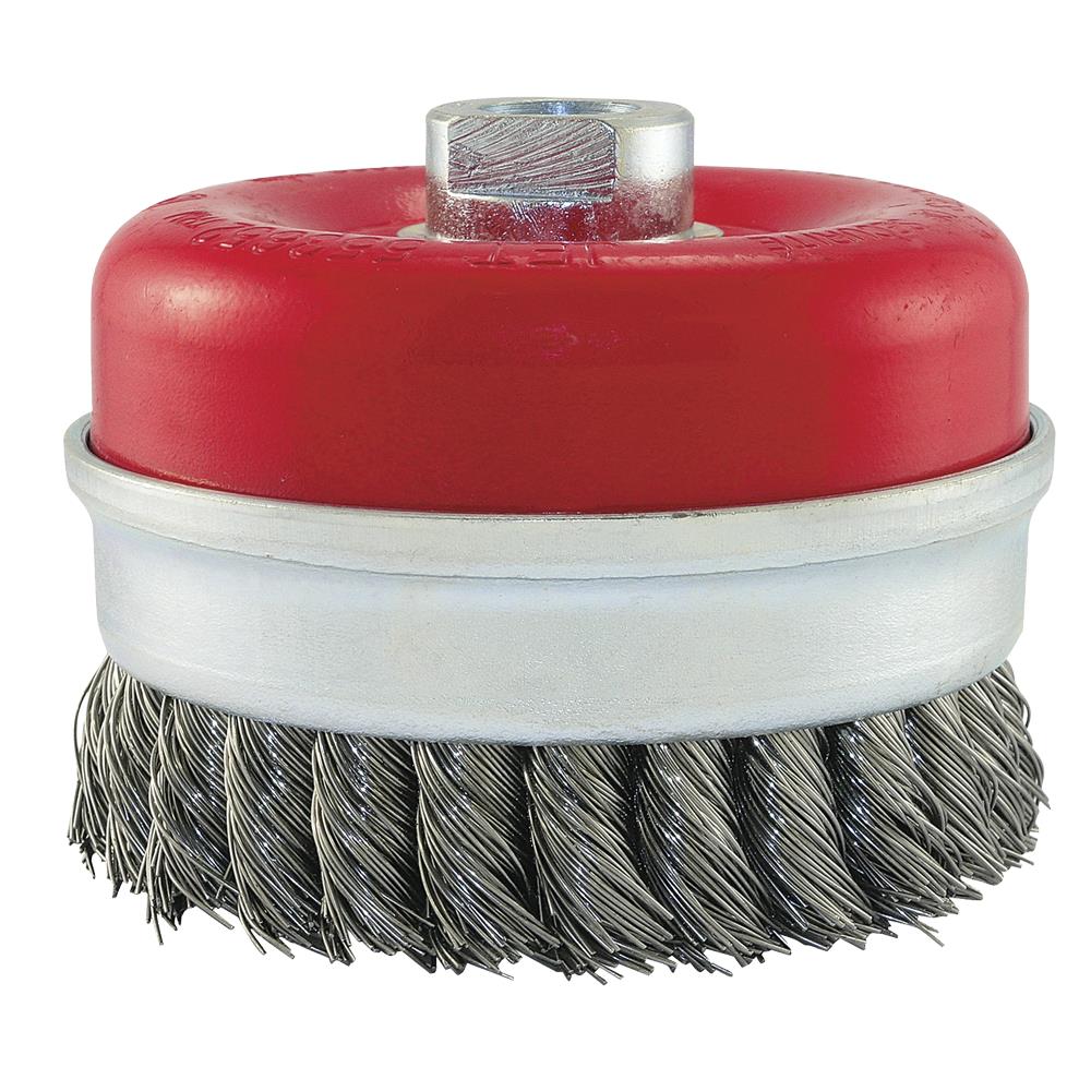 5 x 5/8-11 NC Brosse de tasse nou&eacute;e &agrave; bague photo du produit