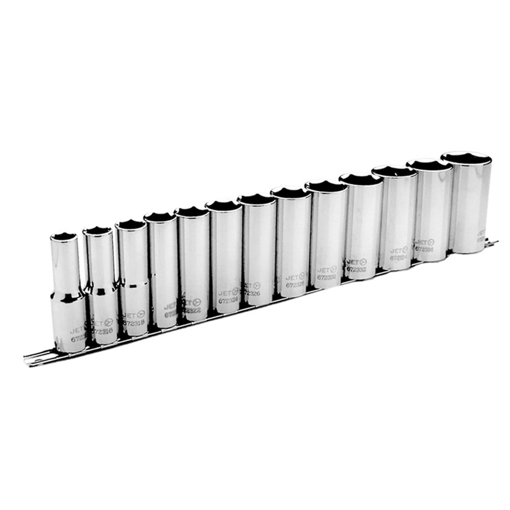 Jeu de 13 douilles profondes SAE &agrave; prise de 1/2 po &ndash; 6 pans photo du produit