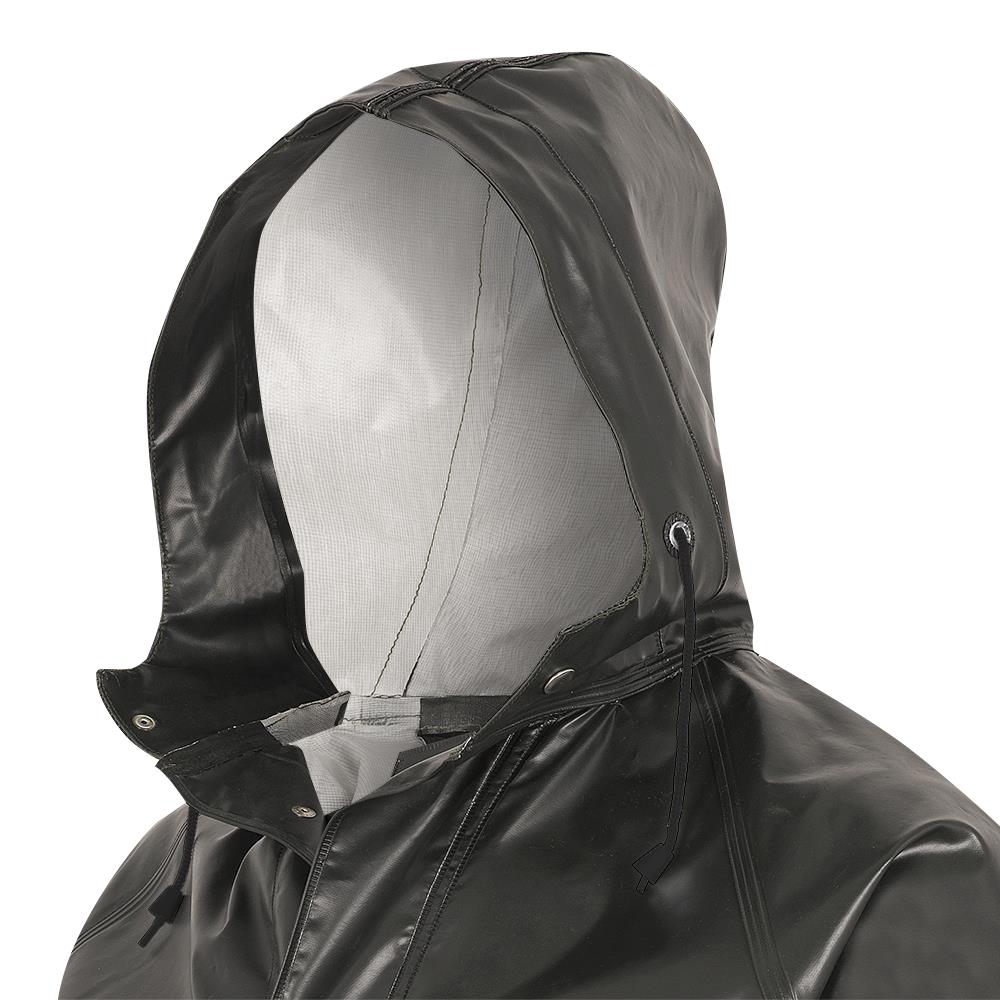 Defender Premium PVC Hooded Jacket - 100% Waterproof - Dark Green - XL ...