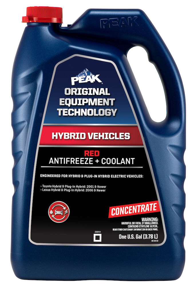             PEAK® ORIGINAL EQUIPMENT TECHNOLOGY™ ANTIFREEZE + COOLANT Concentrate for HYBRID VEHICLES - RED - 1 Gal.
