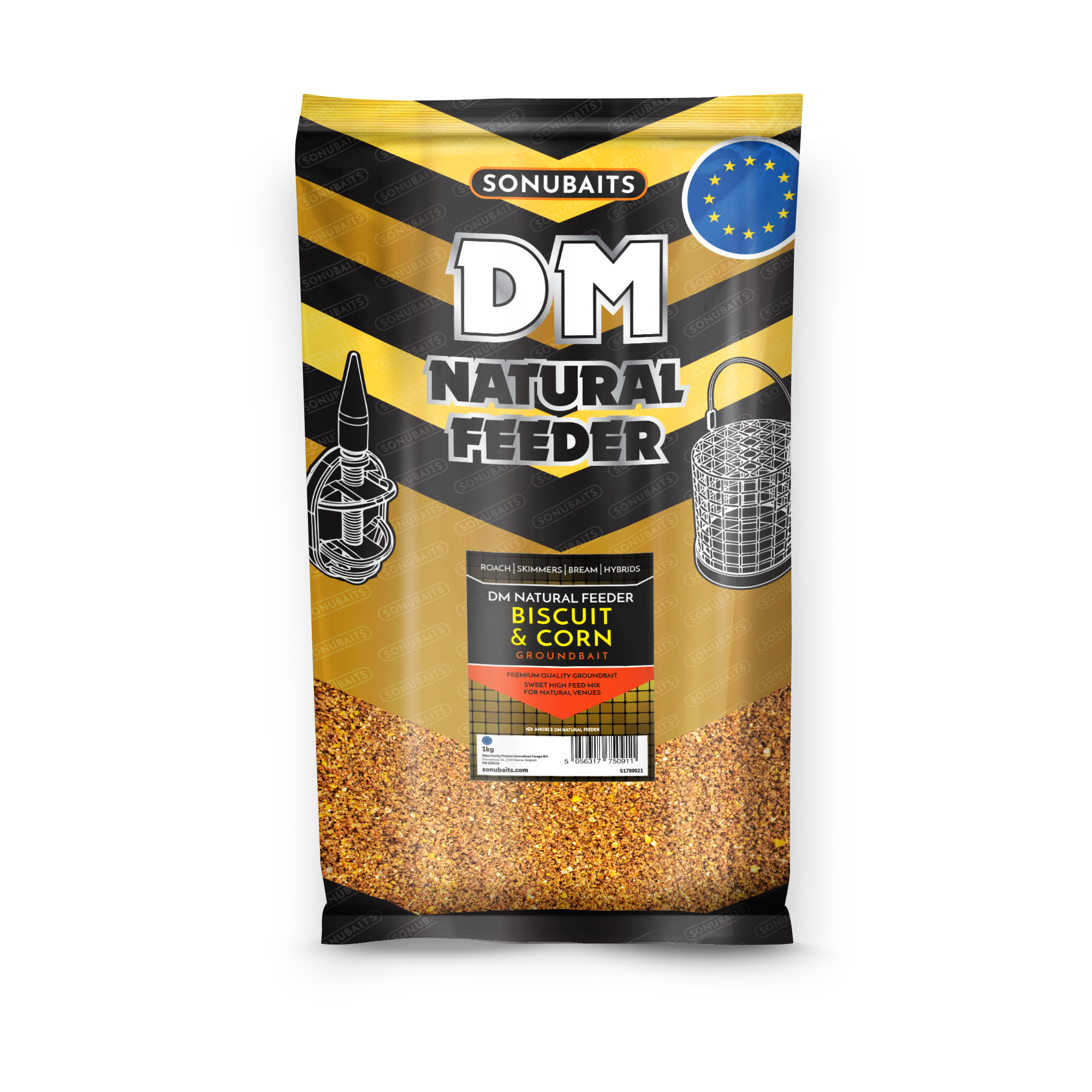 SONUBAITS Krmení DM Natural Feeder Biscuit & Corn 1kg